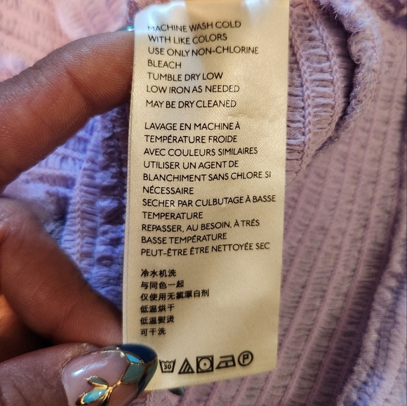 FREE PEOPLE SOLID LOLITA TOP PURPLE SZ XS - Picture 12 of 13